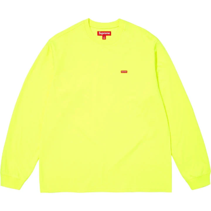 Supreme Small Box L/S Tee Fluorescent Yellow