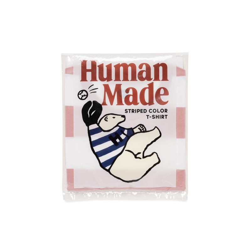 HUMAN MADE Striped Pack T-Shirt Pink