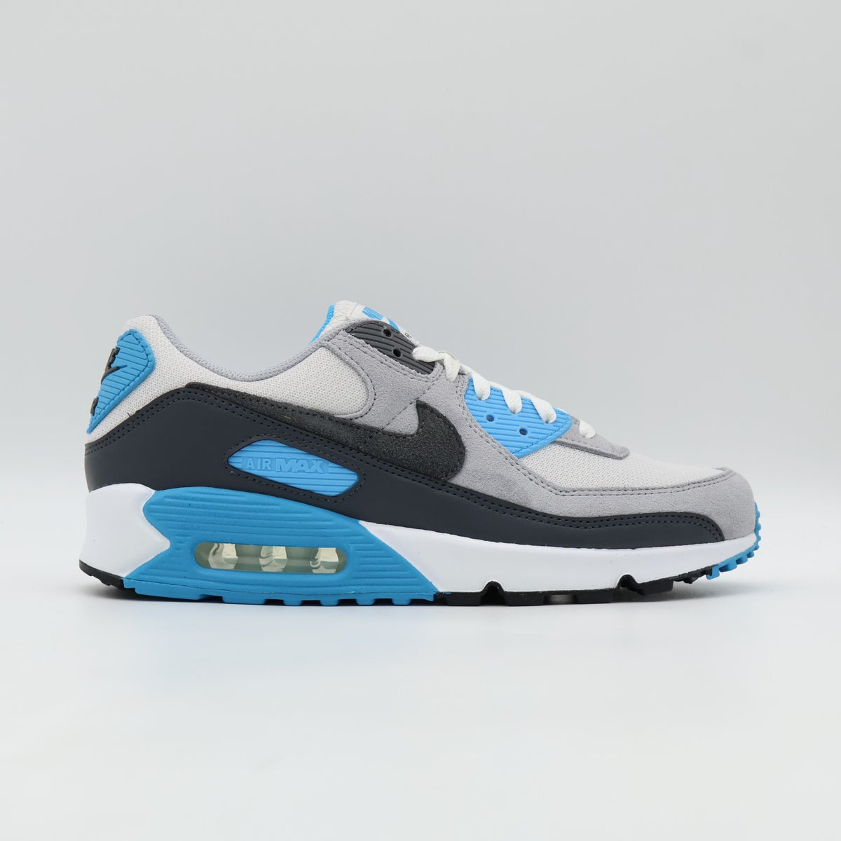 DM0029-019 Nike Air Max 90 Platinum Tint Blue Lightning Wolf Grey (Men's)