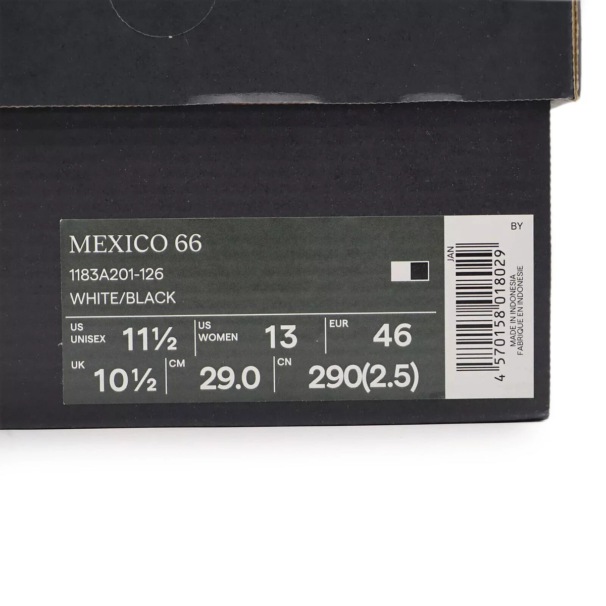 1183A201-126 Onitsuka Tiger Mexico 66 White Black (Men's)