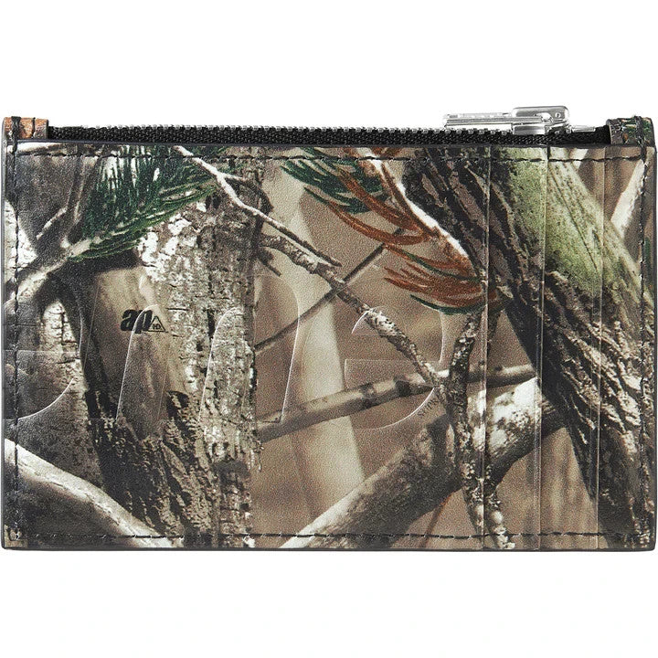 Supreme Leather Zip Card Holder (25FW) RealtreeÂ® Hardwoods Camo