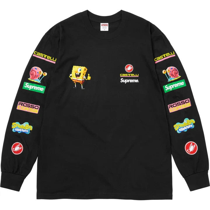 Supreme SpongeBob Castelli Racing L/S Tee Black
