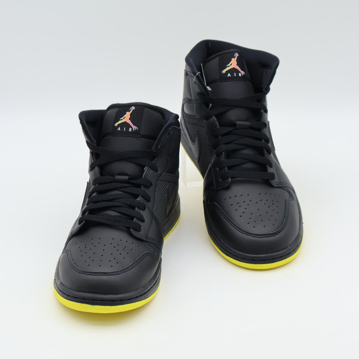IO2052-001 Nike Air Jordan 1 Mid SE "Black/Opti Yellow" (Men's)