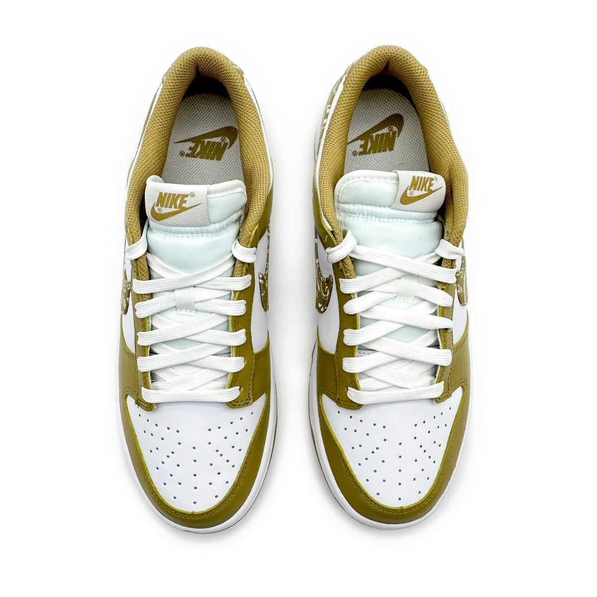 DH4401-104 Nike Dunk Low ESS Barley Paisley White Khaki Brown Beige (Women's)