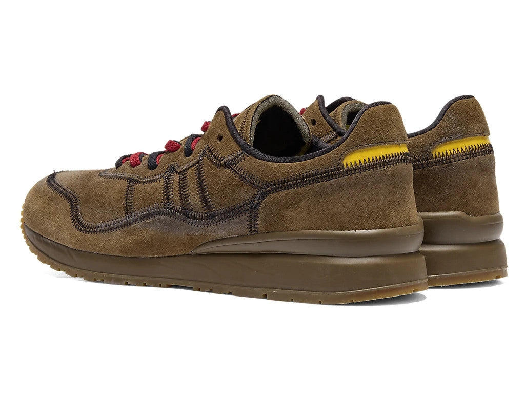 1183C447-201  ONITSUKA TIGER Tiger Ally Stitch Brown Storm Vibrant Yellow(Men's)
