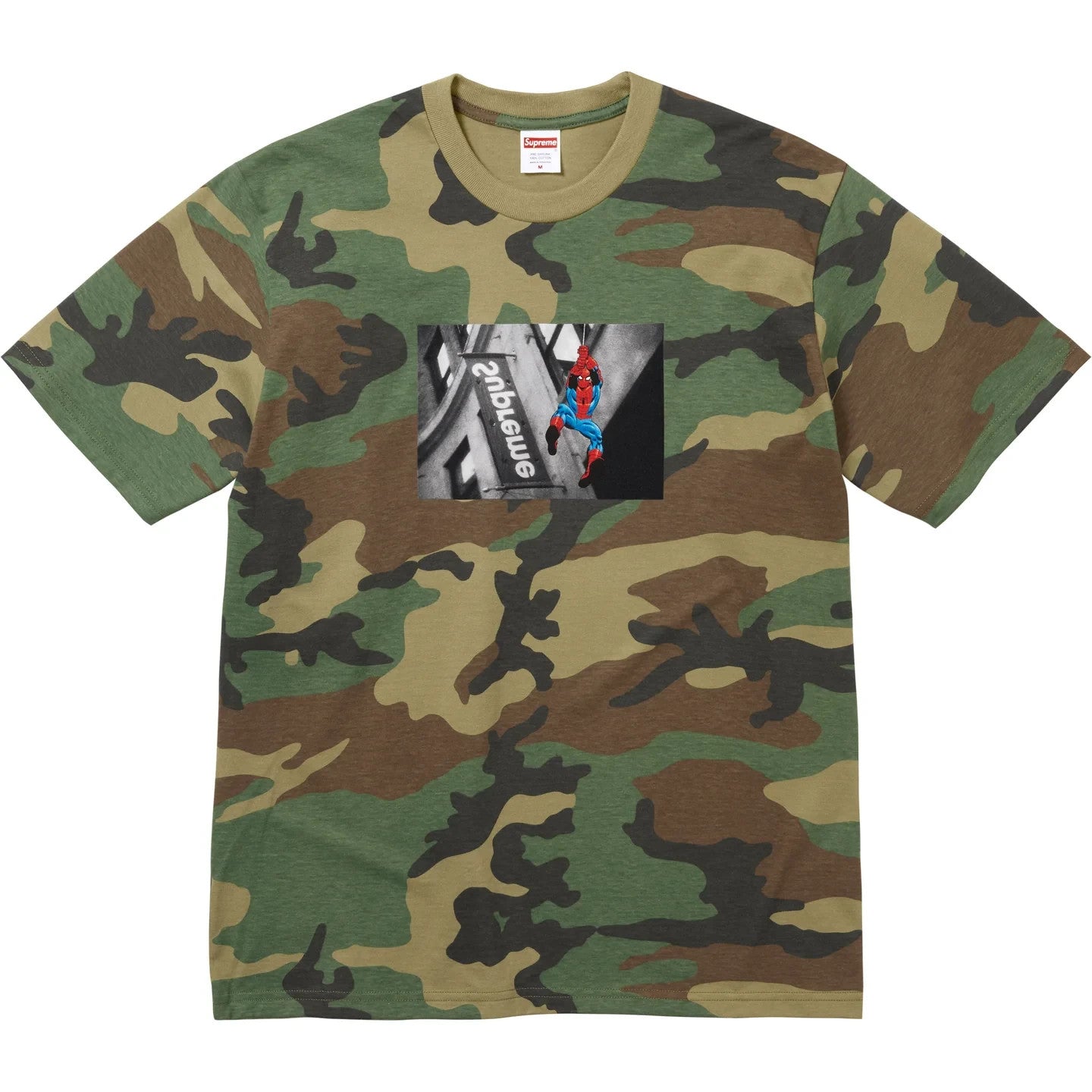 Supreme x Spider-Man Tee Woodland Camo