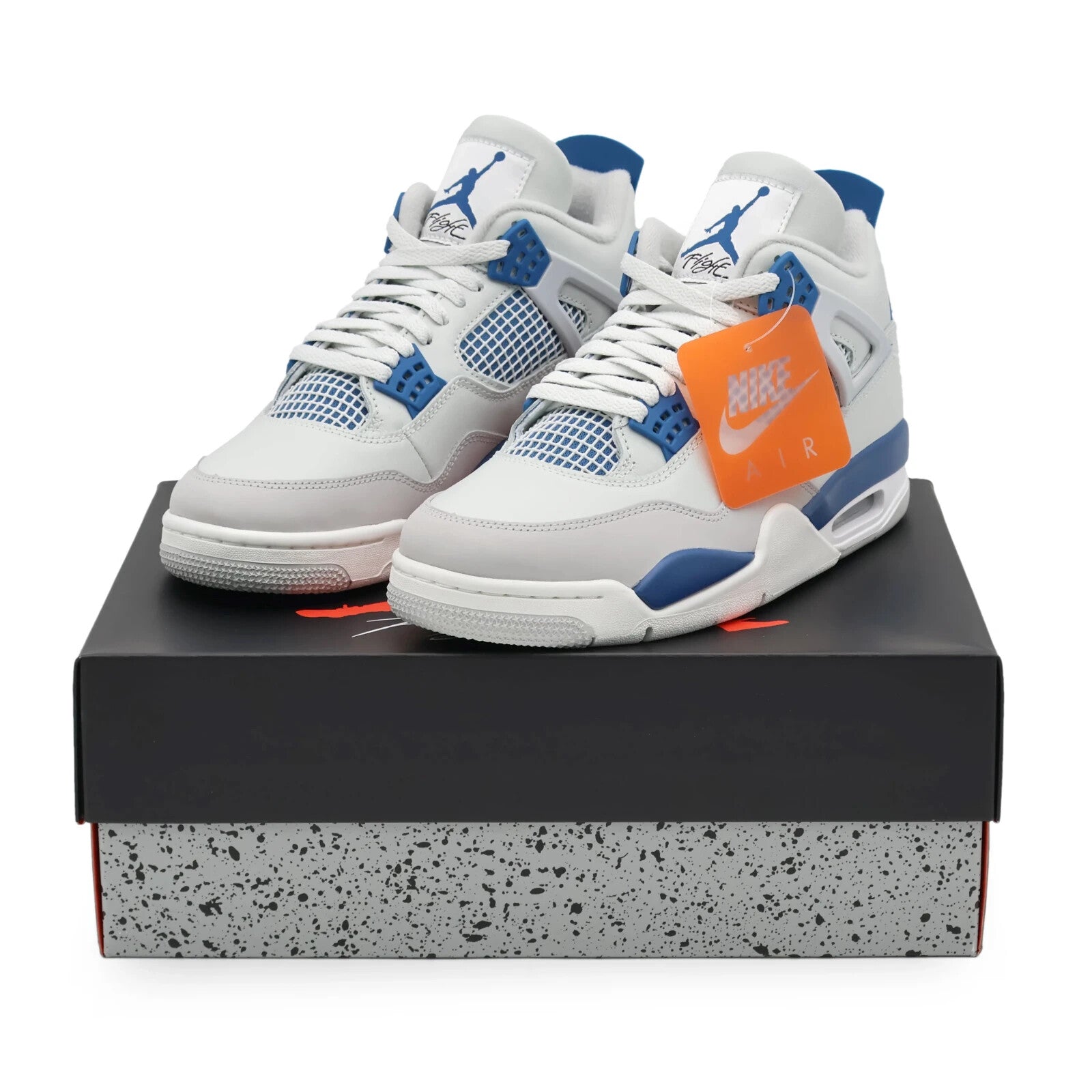 FV5029-141 Nike Air Jordan 4 Retro Industrial Military Blue Neutral Grey (Men's)