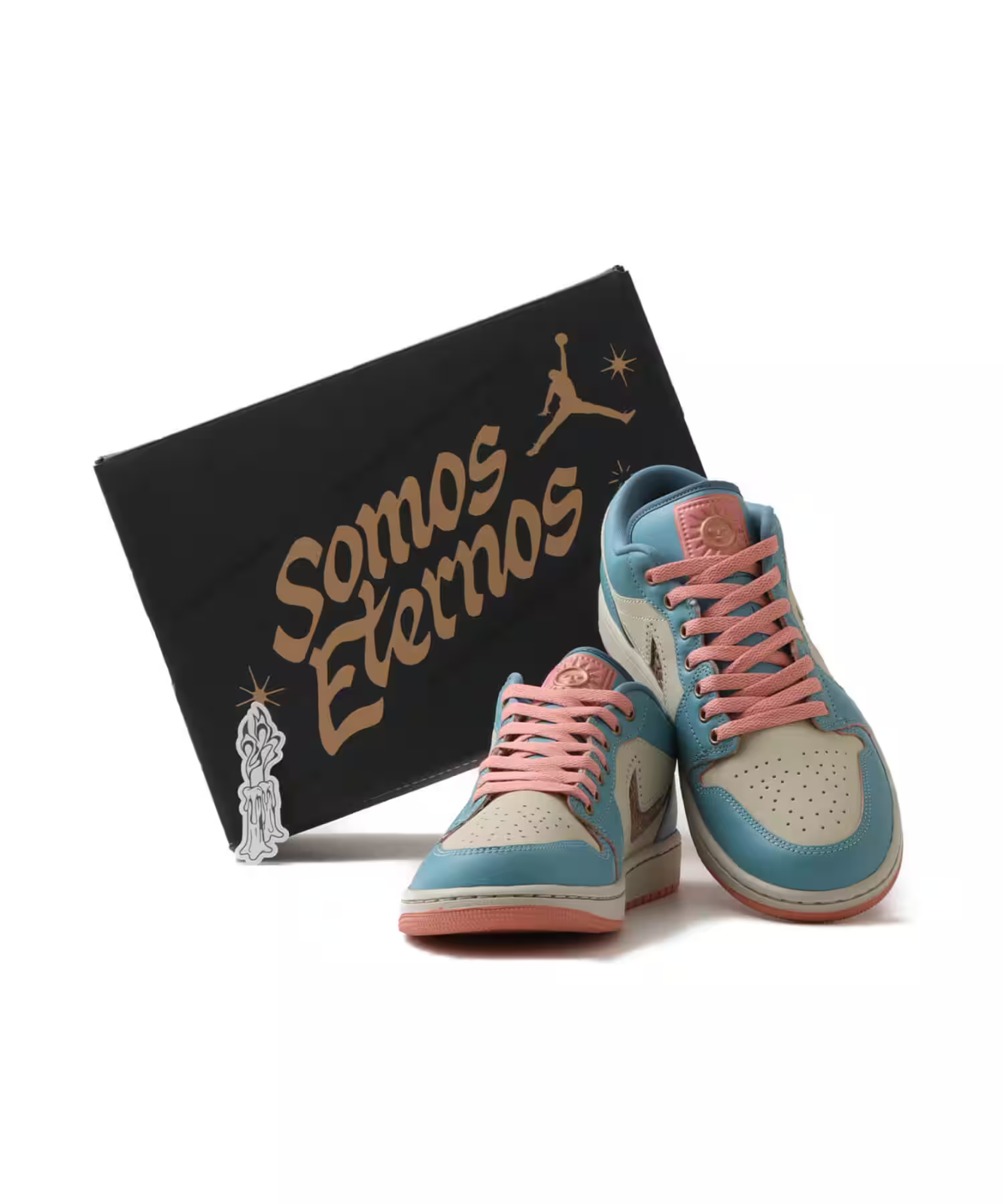 IM8120-464 Nike Air Jordan 1 Low SE Somos Eternos Denim Turquoise (Men's)