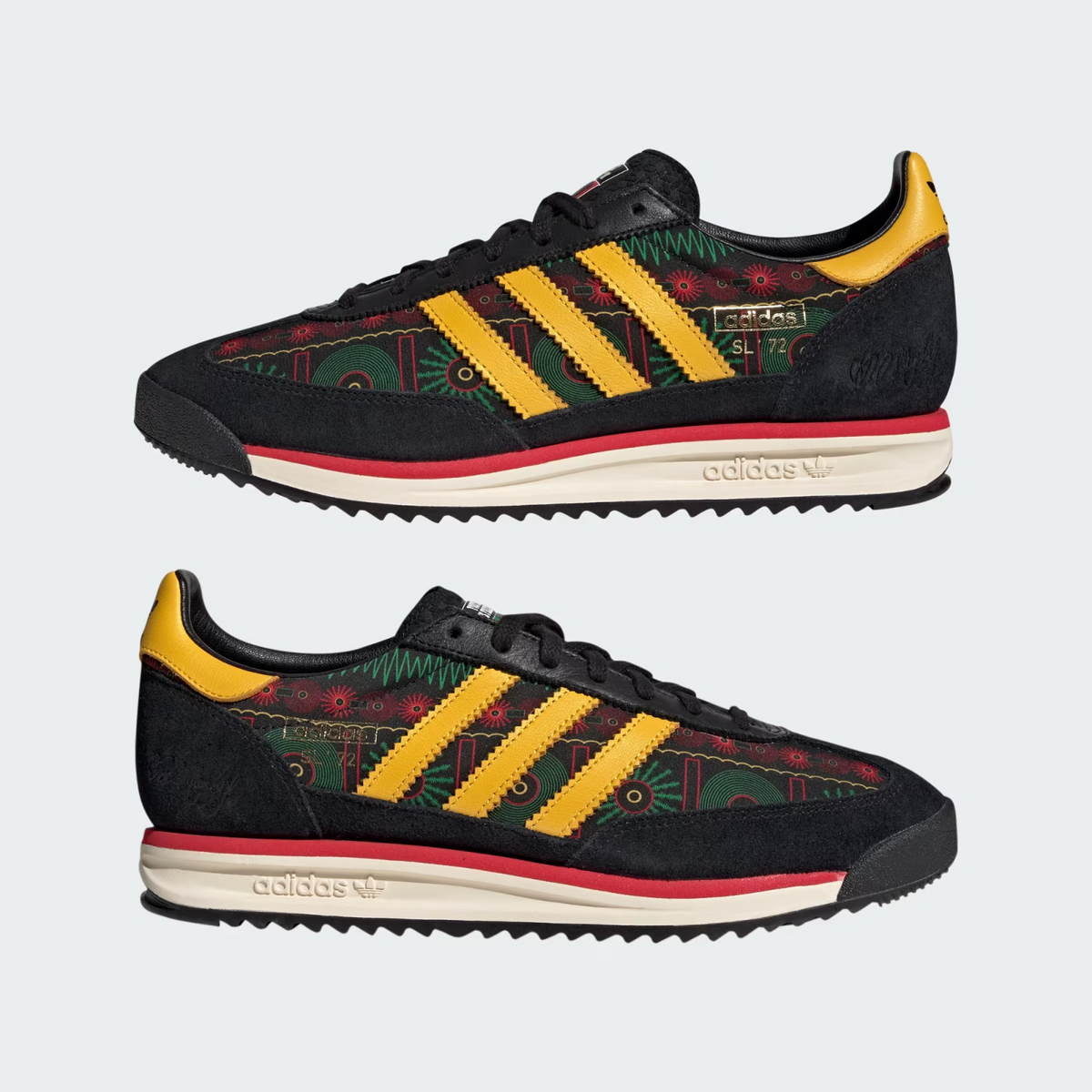 KJ4476 Bob Marley adidas SL72 Multi Colour Dark Green Red (Men's)