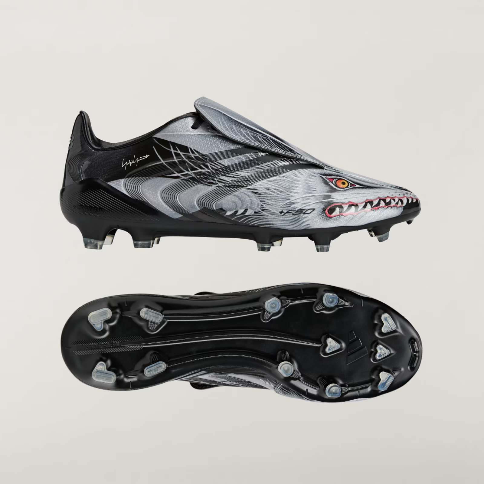KJ6541 adidas Y-3 F50 Tunit FG Silver Metallic Black Grey Three (Men's)