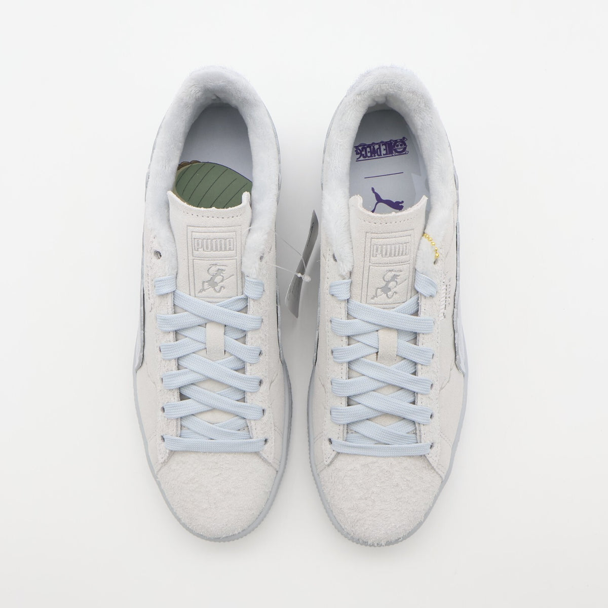 396524-01 ONE PIECE Puma Suede Luffy Gear 5 Feather Gray Platinum Gray (Men's)