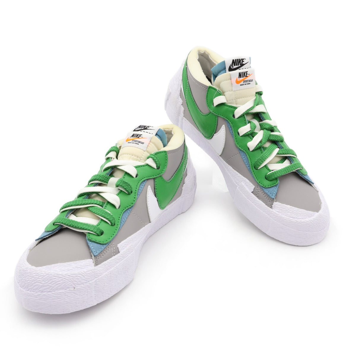 DD1877-001 sacai Nike Blazer Low Classic Green Medium Grey White Blue (Men's)