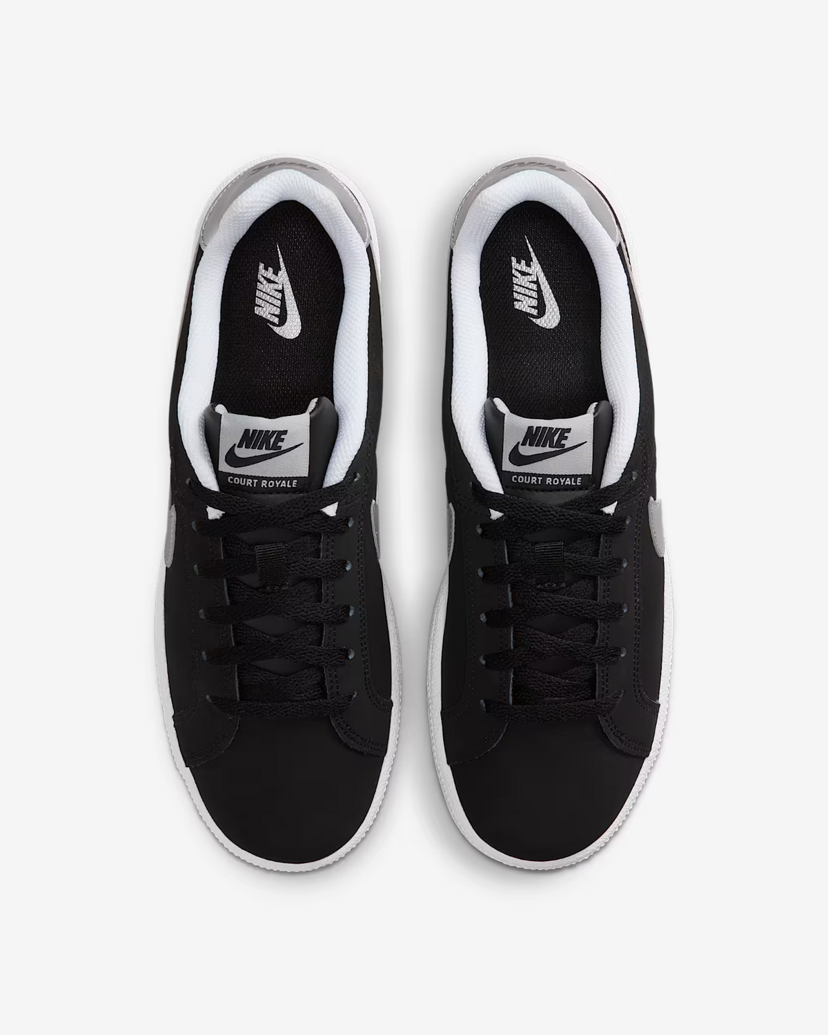749867-001 Nike Women's Court Royale Black White Metallic Silver (Women's)