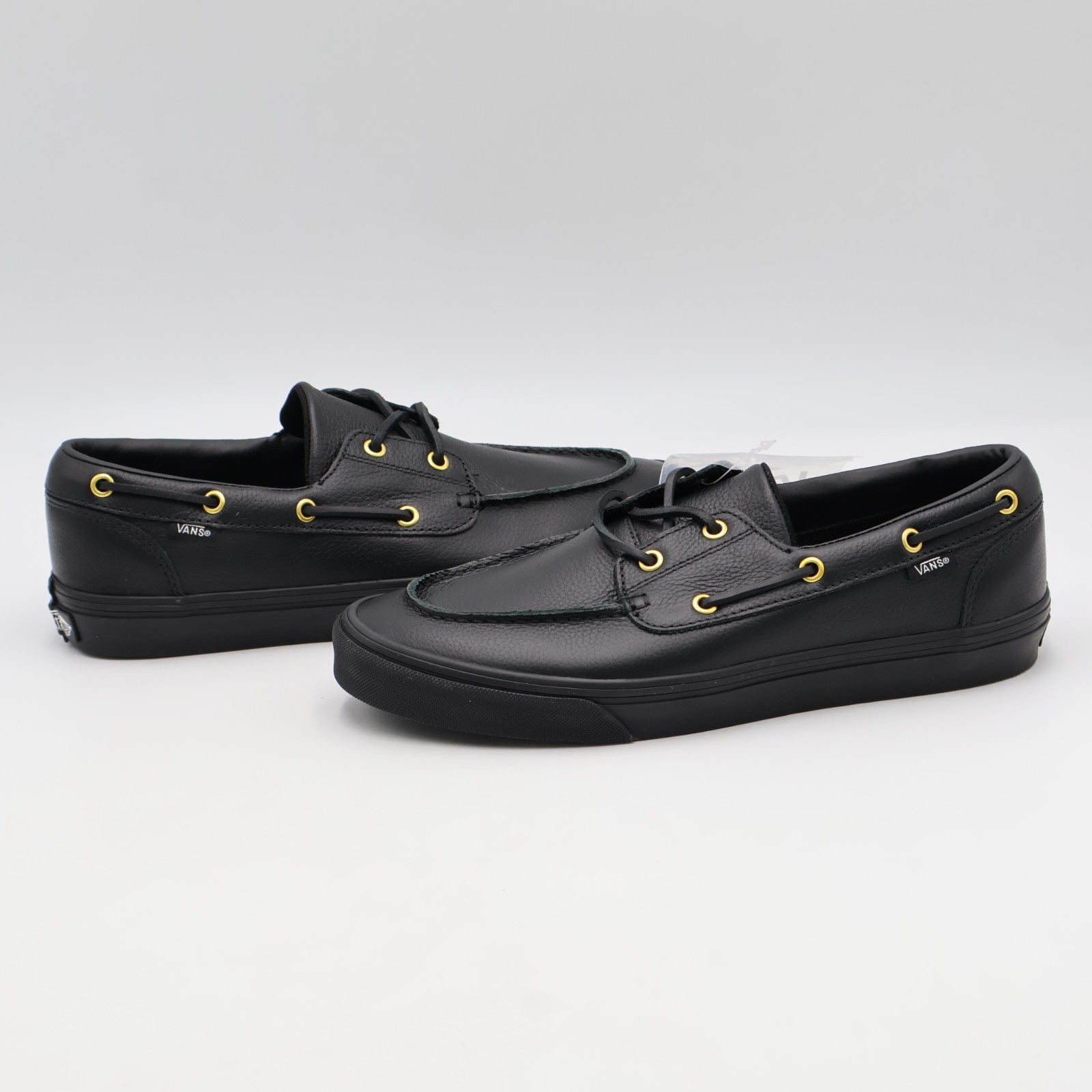 VN000Z11CJK Vans 2 Eyelet Boat Shoe Leather Black (Men's)