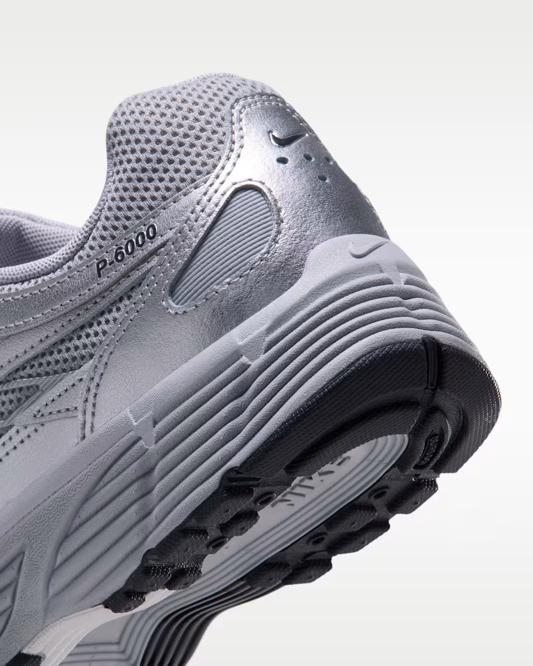 BV1021-022 Nike P-6000 "Wolf Grey/Off White/Metallic Silver" (Women's)