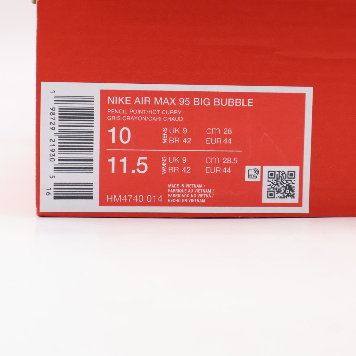 HM4740-014 Nike Air Max 95 Big Bubble OG "Hot Curry"