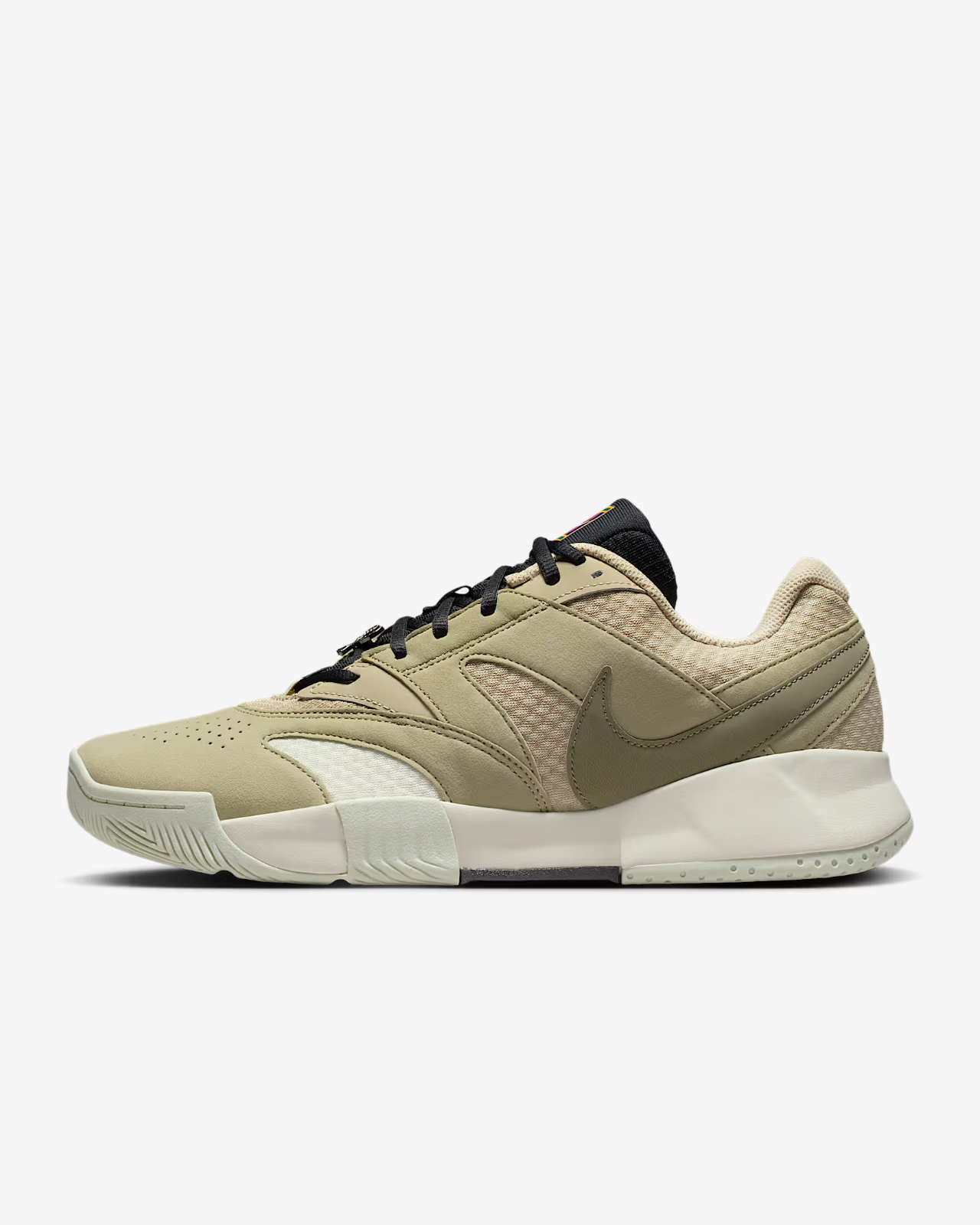 HV1474-200 NikeCourt Lite 4 Heritage Tennis Shoes Desert Khaki Neutral  (Men's)