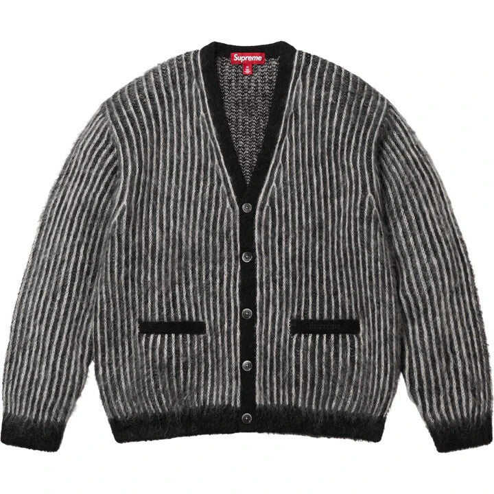 Supreme 2-Tone Mohair Cardigan Black