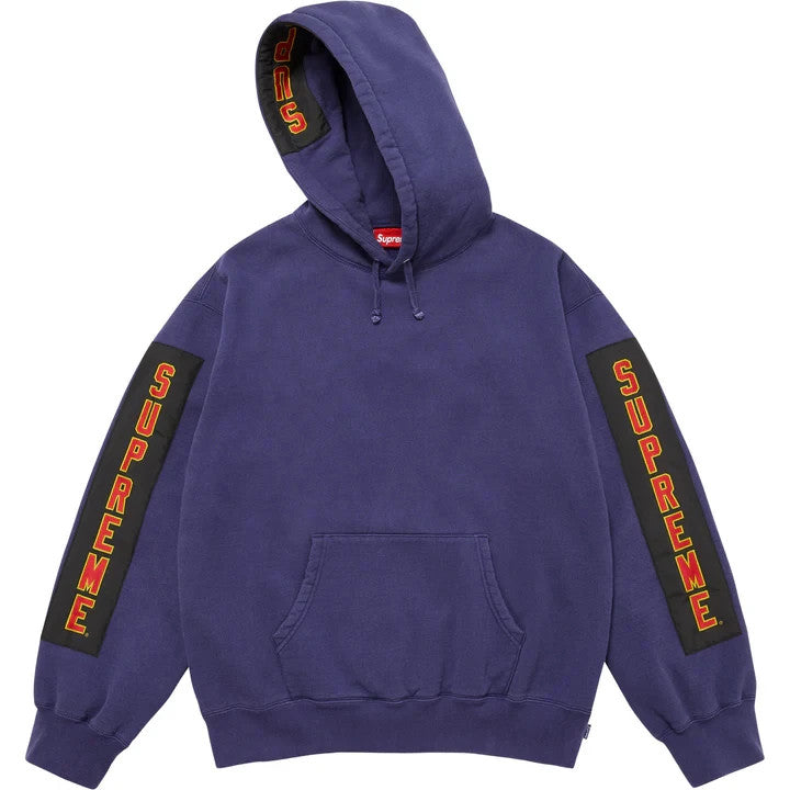Supreme Woven Patches Hooded Sweatshirt Dark Royal