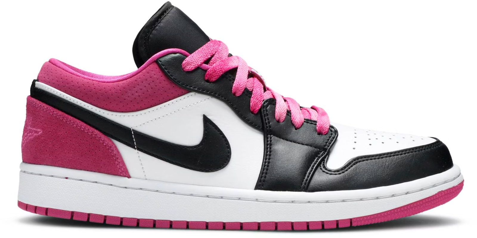 CK3022-005 Nike Air Jordan 1 Low "Black/White-Magenta" (Unisex)