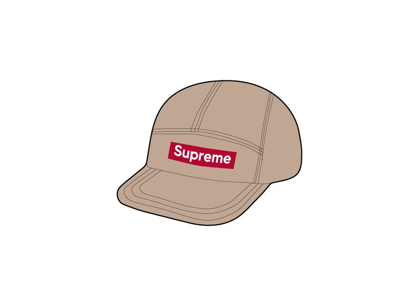 Supreme Washed Chino Twill Camp Cap Beige