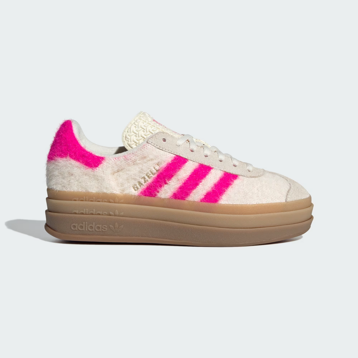 JS3908 adidas Originals Gazelle Bold Cream White Shock Pink Gold (Women's)