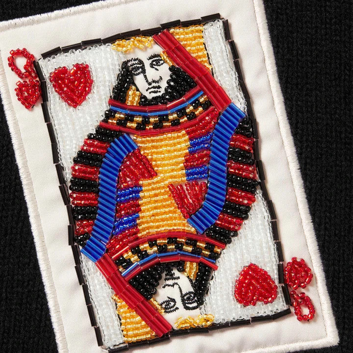 Supreme Beaded Cards Sweater Black