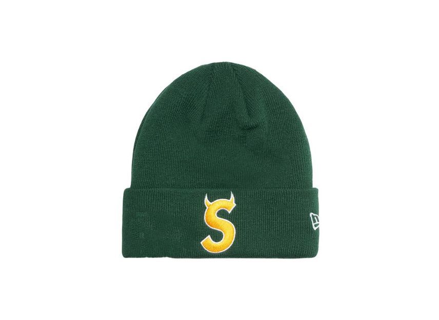 Supreme New Era S Logo Beanie Dark Green (22FW)