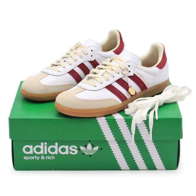 IF5660 Sporty & Rich adidas Originals Samba OG White Collegiate Burgundy (Men's)