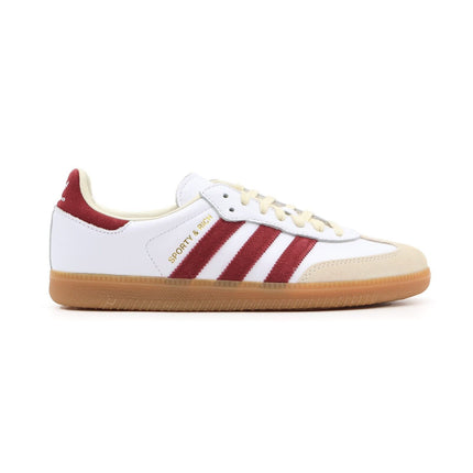 IF5660 Sporty & Rich adidas Originals Samba OG White Collegiate Burgundy (Men's)