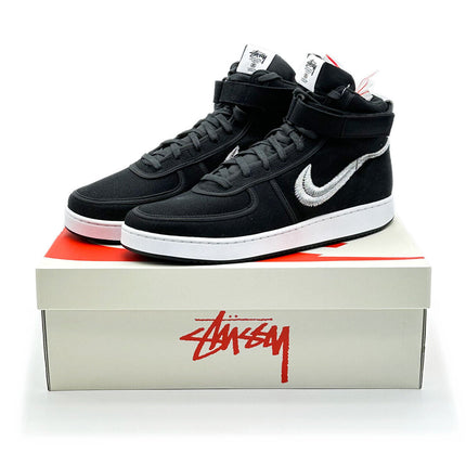 DX5425-001 Stussy Nike Vandal High Black Silver White Green (Men's)