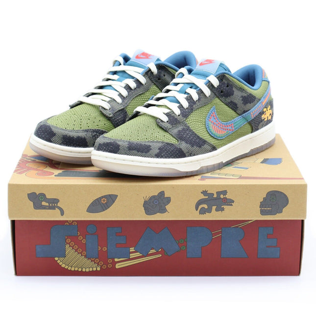 DO2160-335 Nike Dunk Low Siempre Familia Carbon Green Rift Blue Sail (Men's)