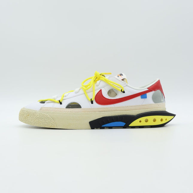 DH7863-100 Off-White Nike Blazer Low White University Red Sail Yellow (Men's)