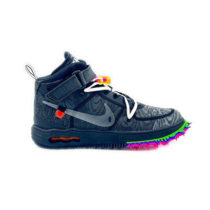 DO6290-001 Off-White Nike Air Force 1 Mid Black Clear Pink Orange Green (Men's)