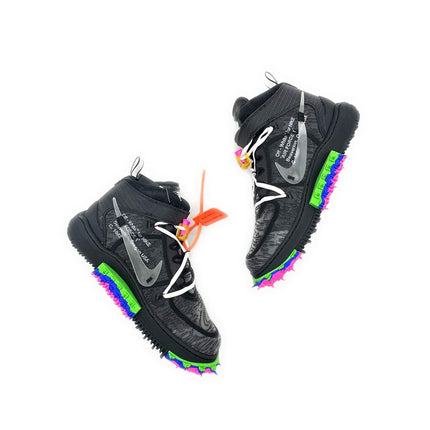 DO6290-001 Off-White Nike Air Force 1 Mid Black Clear Pink Orange Green (Men's)