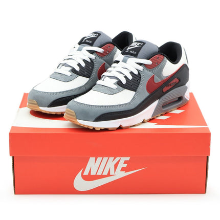 FB9658-100 Nike Air Max 90 White Cool Grey Black Team Red Maroon Wine (Men's)