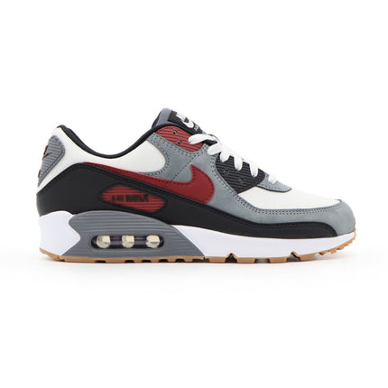 FB9658-100 Nike Air Max 90 White Cool Grey Black Team Red Maroon Wine (Men's)