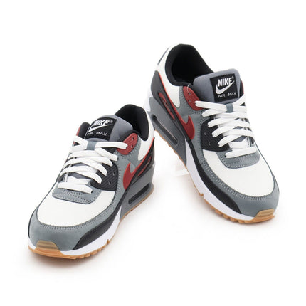 FB9658-100 Nike Air Max 90 White Cool Grey Black Team Red Maroon Wine (Men's)