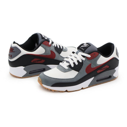 FB9658-100 Nike Air Max 90 White Cool Grey Black Team Red Maroon Wine (Men's)