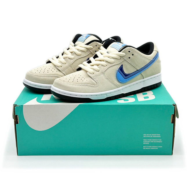 CT6688-200 Nike SB Dunk Low Light Cream Truck It White Blue Black