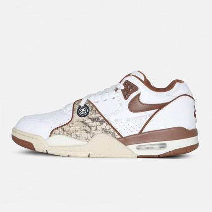 FD6475-100 Stussy Nike Air Flight 89 Low SP White and Pecan (Men's)