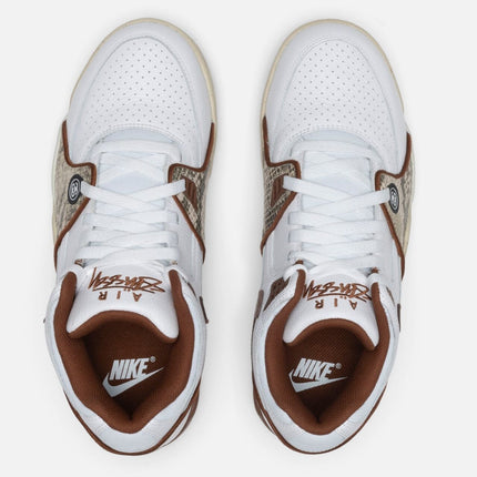 FD6475-100 Stussy Nike Air Flight 89 Low SP White and Pecan (Men's)