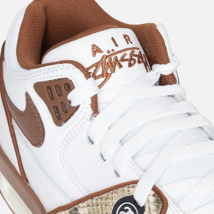 FD6475-100 Stussy Nike Air Flight 89 Low SP White and Pecan (Men's)