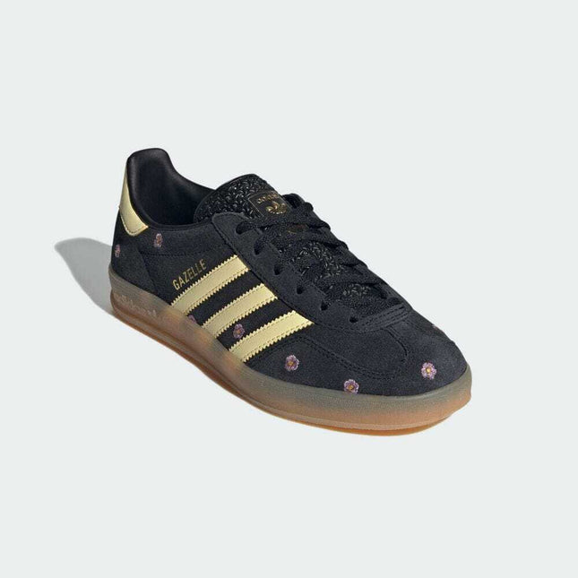 IF4490 adidas Originals Gazelle Indoor Core Black Almost Yellow Silver (Women's)