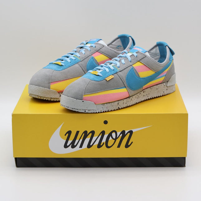 DR1413-002 Union Nike Cortez Light Smoke Grey Blue Pink Yellow (Men's)