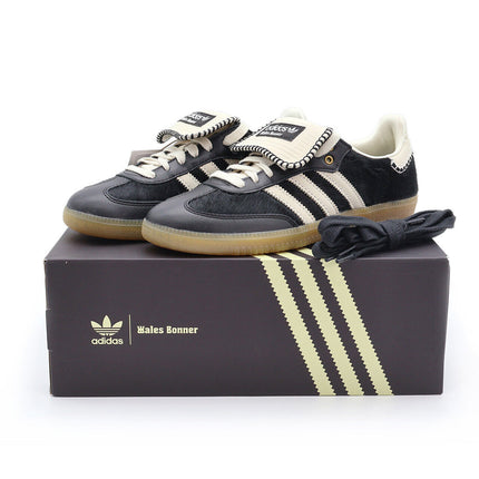 IE0580 Wales Bonner adidas Samba Pony Tonal Low Core Black Cream White (Men's)