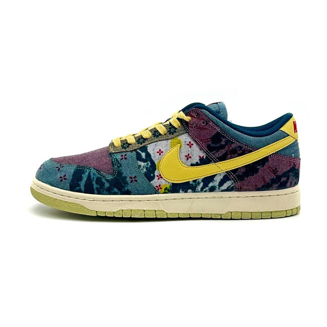 CZ9747-900 Nike Dunk Low Community Garden Midnight Turquoise Cardinal Red Lemon