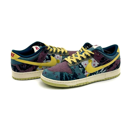 CZ9747-900 Nike Dunk Low Community Garden Midnight Turquoise Cardinal Red Lemon