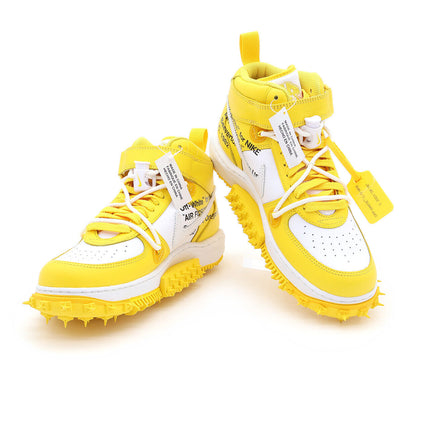 DR0500-101 Off-White Nike Air Force 1 Mid SP LTHR White Varsity Maize (Men's)