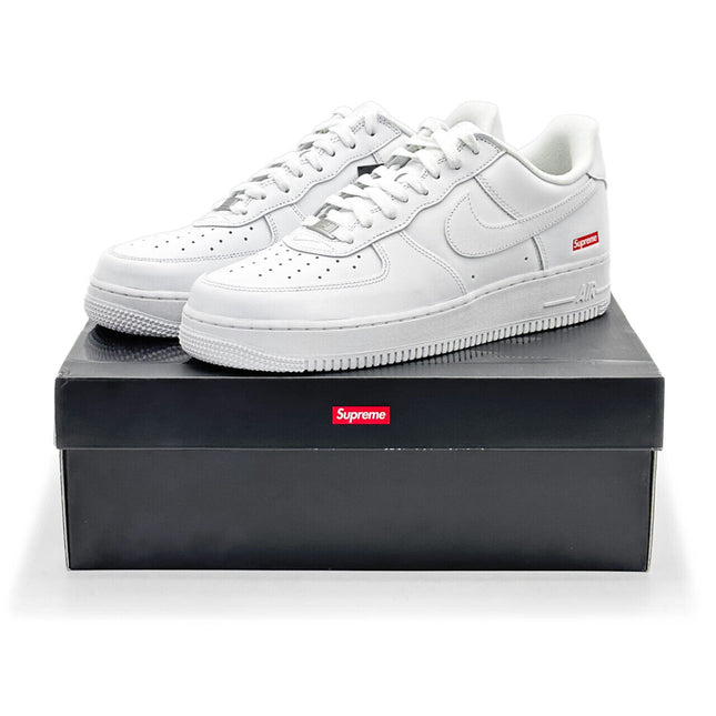 CU9225-100 Supreme x Nike Air Force 1 Low White Red Box Logo (Men's)